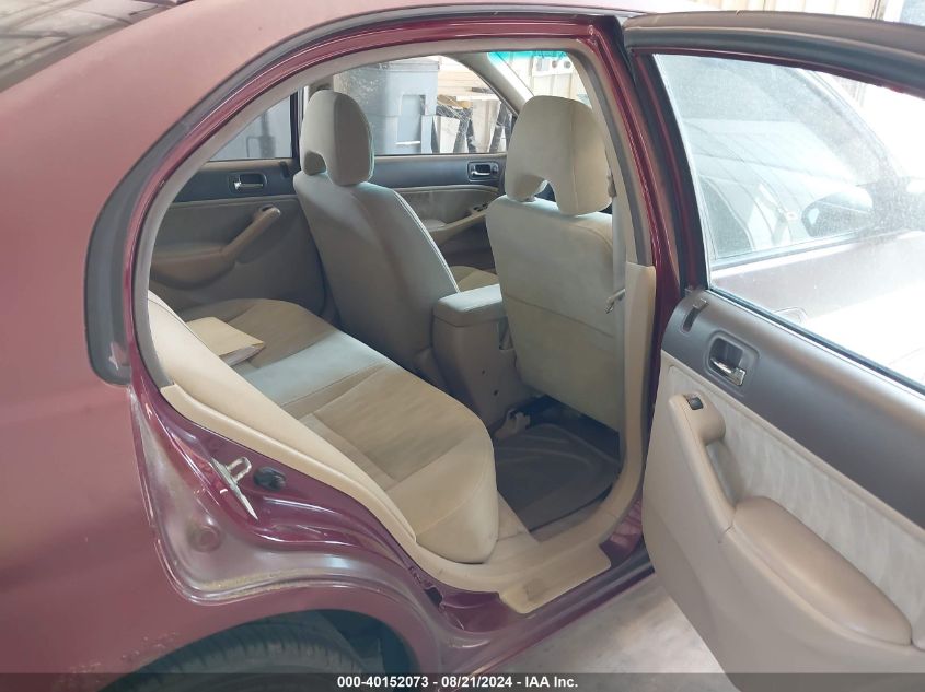 2003 Honda Civic Lx VIN: 2HGES15513H596280 Lot: 40152073