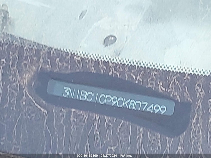 2012 Nissan Versa 1.8 S VIN: 3N1BC1CP9CK807499 Lot: 40152160