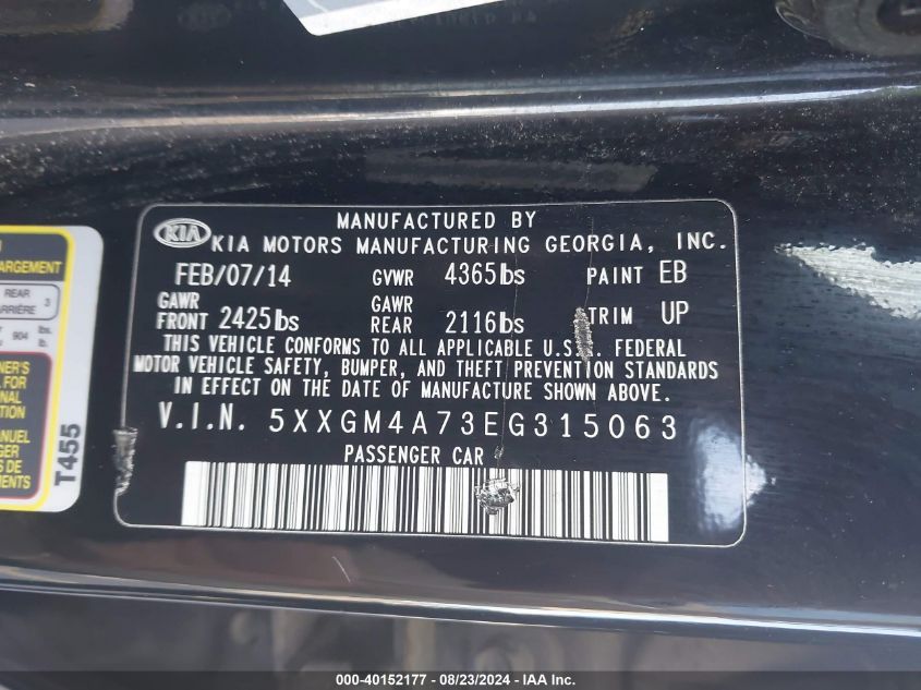 2014 KIA OPTIMA LX - 5XXGM4A73EG315063