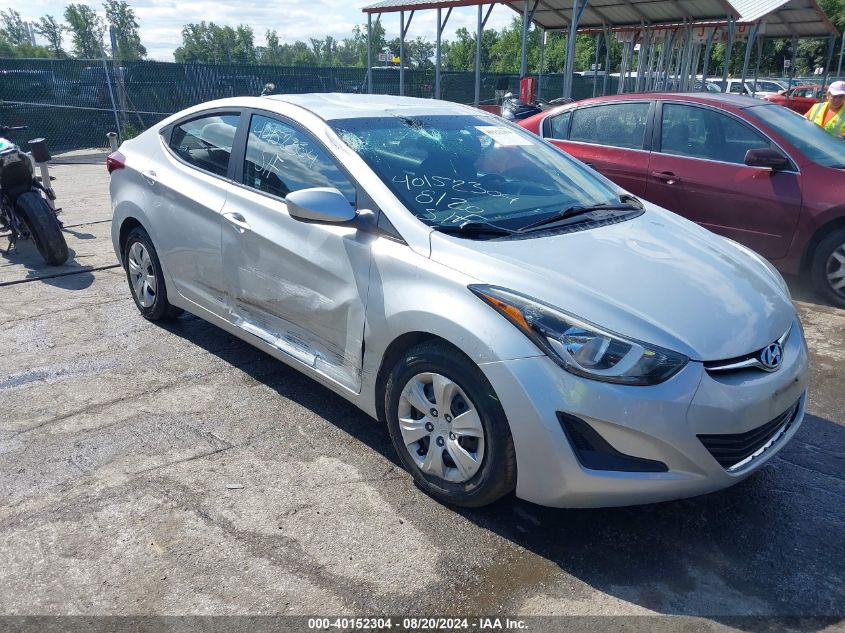 2016 Hyundai Elantra Se VIN: 5NPDH4AEXGH787256 Lot: 40152304