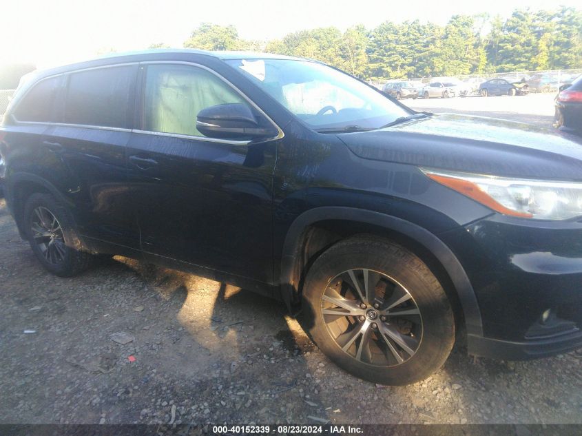 2016 Toyota Highlander Xle V6 VIN: 5TDJKRFH2GS502449 Lot: 40152339