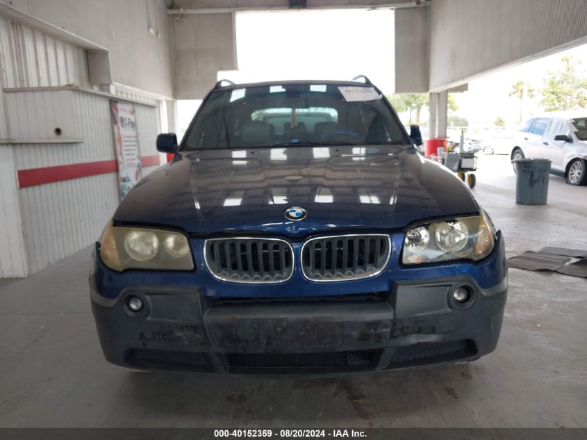 2005 BMW X3 3.0I VIN: WBXPA93465WD06760 Lot: 40152359