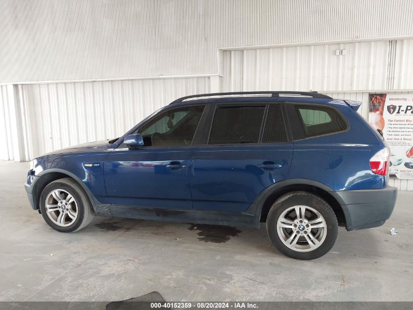 2005 BMW X3 3.0I VIN: WBXPA93465WD06760 Lot: 40152359