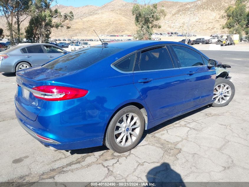 2017 Ford Fusion Se VIN: 3FA6P0H70HR110183 Lot: 40152490