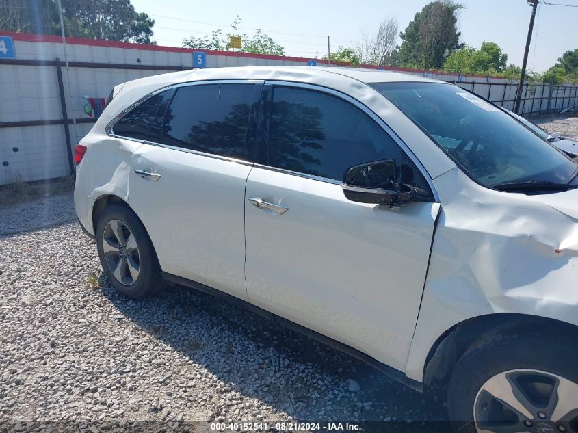 2014 Acura Mdx VIN: 5FRYD3H2XEB017975 Lot: 40152541