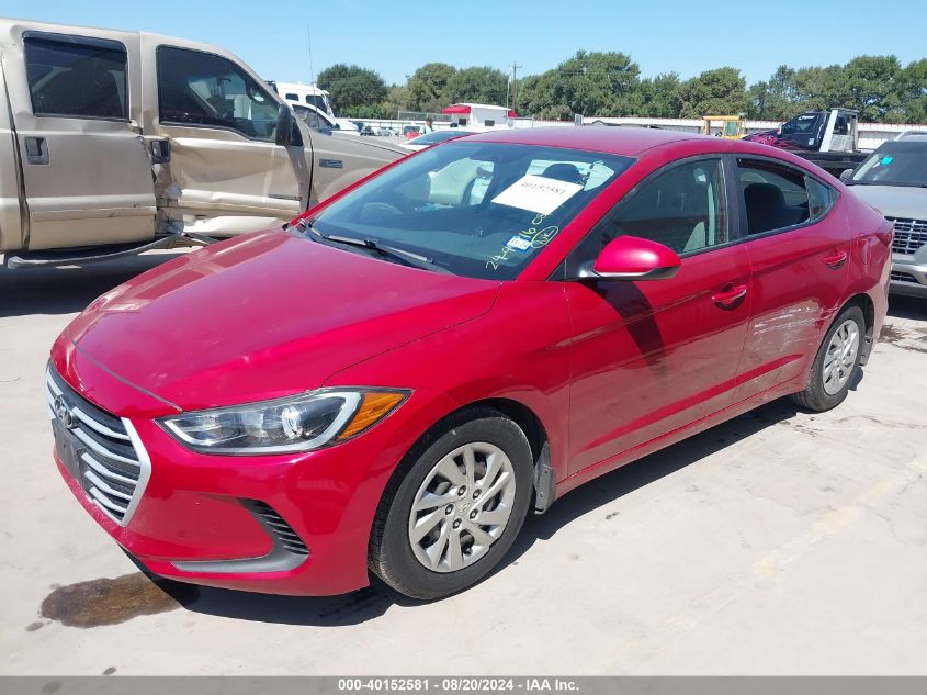 2017 Hyundai Elantra Se VIN: KMHD74LF6HU384175 Lot: 40152581