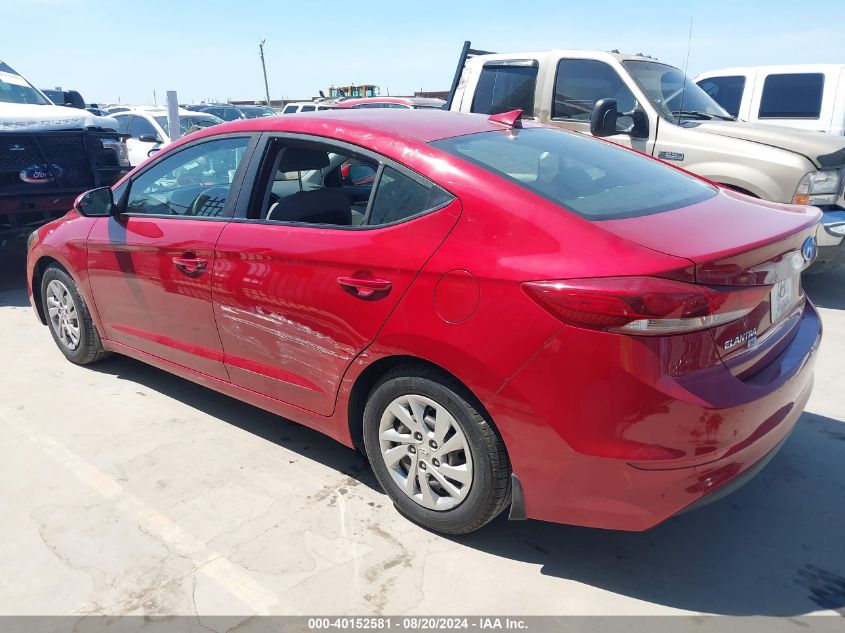 2017 Hyundai Elantra Se VIN: KMHD74LF6HU384175 Lot: 40152581