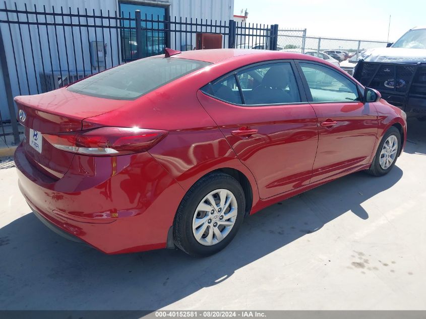 2017 Hyundai Elantra Se VIN: KMHD74LF6HU384175 Lot: 40152581