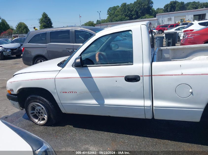 1998 Dodge Dakota Slt/Sport VIN: 1B7FL26X4WS614791 Lot: 40152863