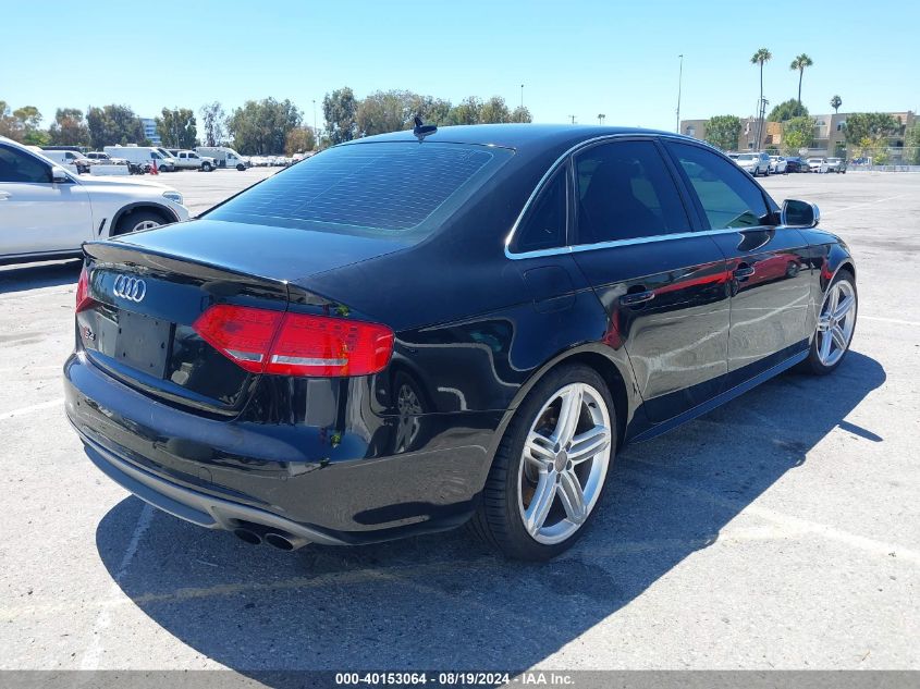 2012 Audi S4 3.0 Premium Plus VIN: WAUMGAFLXCA063137 Lot: 40153064