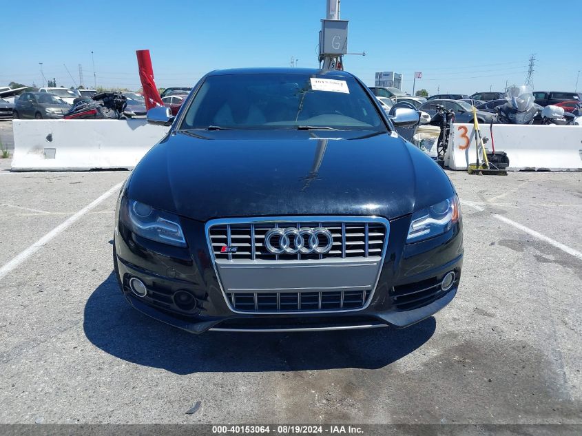 2012 Audi S4 3.0 Premium Plus VIN: WAUMGAFLXCA063137 Lot: 40153064