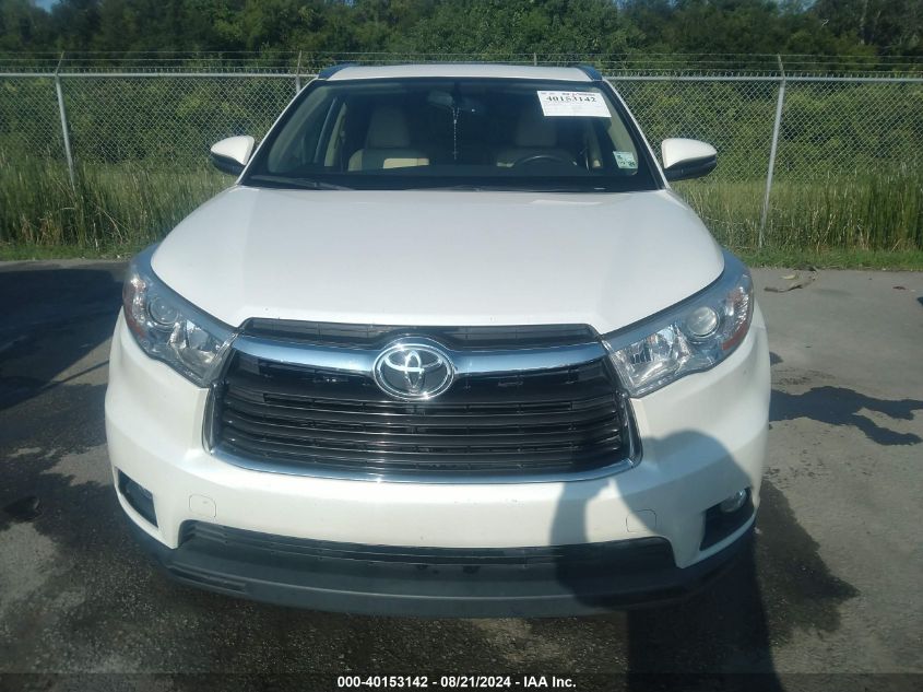 2014 Toyota Highlander Xle V6 VIN: 5TDKKRFH2ES007587 Lot: 40153142