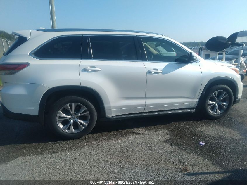 2014 Toyota Highlander Xle V6 VIN: 5TDKKRFH2ES007587 Lot: 40153142