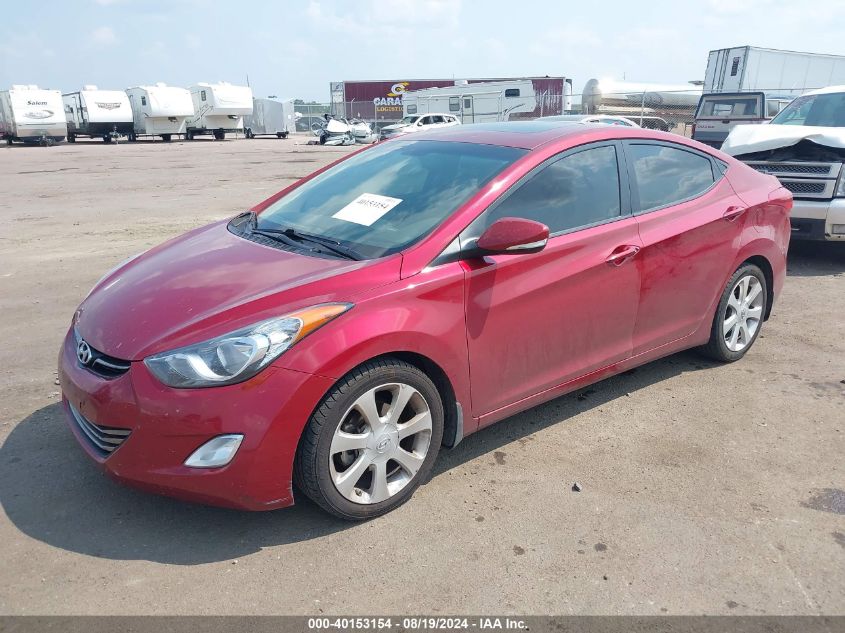 2013 Hyundai Elantra Limited VIN: 5NPDH4AE2DH192610 Lot: 40153154