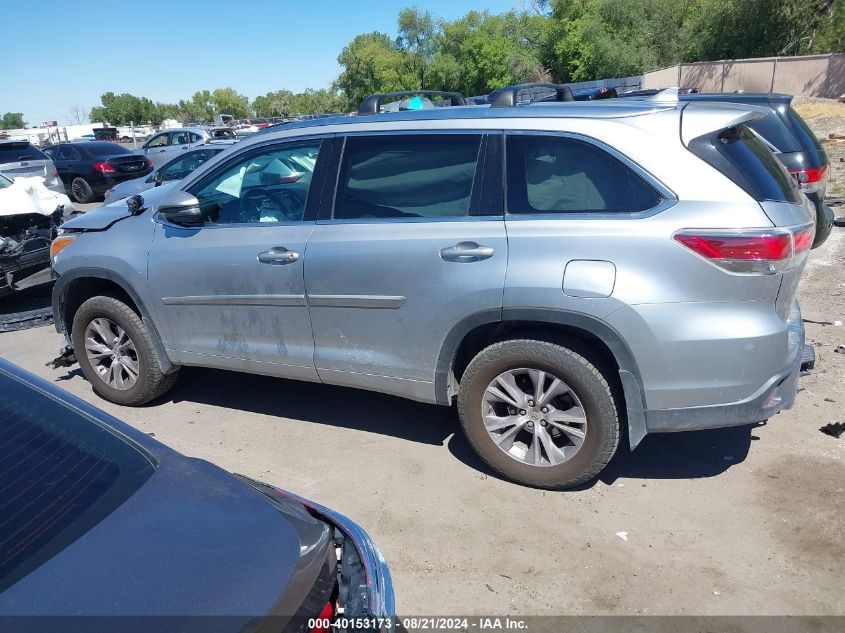 2015 Toyota Highlander Xle VIN: 5TDJKRFH9FS214524 Lot: 40153173