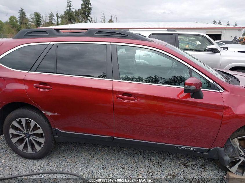 2017 Subaru Outback 2.5I Limited VIN: 4S4BSANC7H3297186 Lot: 40153349