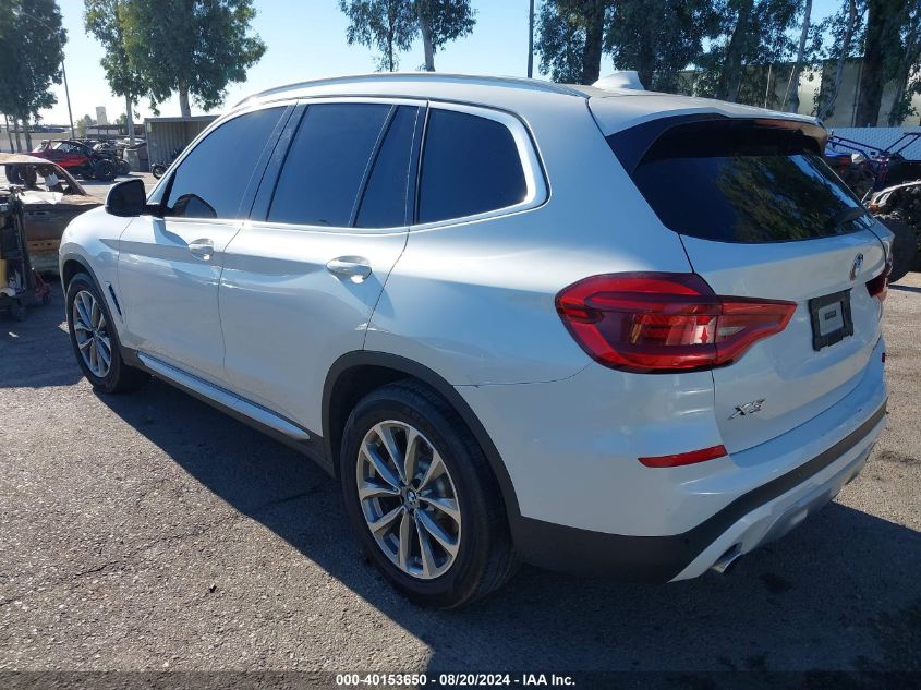 2019 BMW X3 Sdrive30I VIN: 5UXTR7C52KLF28595 Lot: 40153650