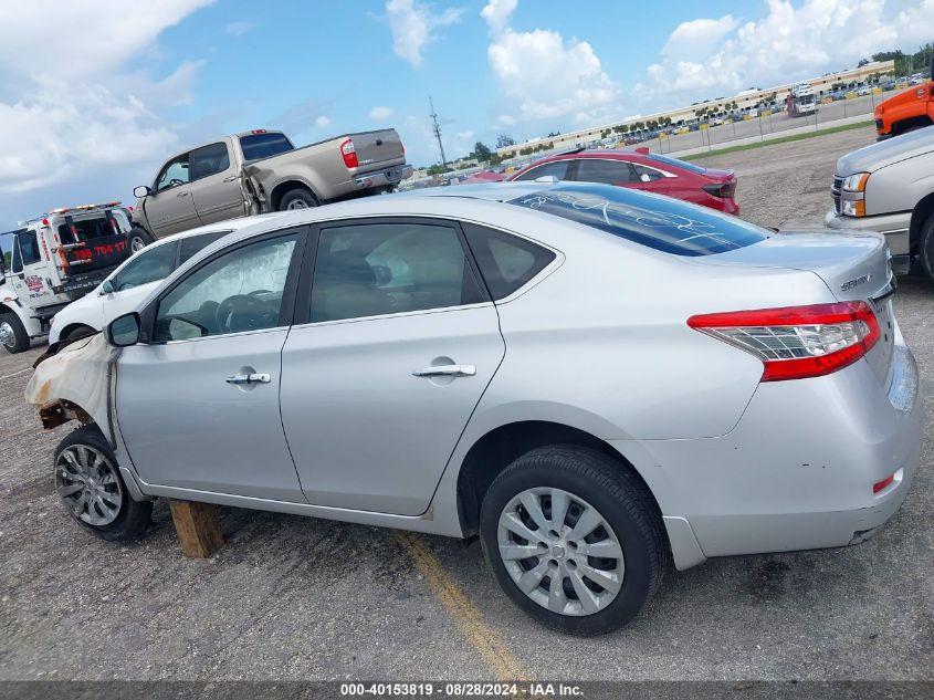 2013 Nissan Sentra Sv VIN: 3N1AB7AP2DL657820 Lot: 40153819