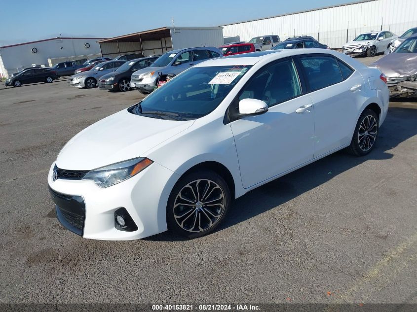 2016 Toyota Corolla L/Le/Le Pls/Prm/S/S Pls VIN: 2T1BURHE5GC637449 Lot: 40153821