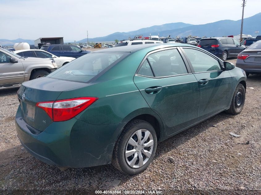 2016 Toyota Corolla L/Le/Le Pls/Prm/S/S Pls VIN: 2T1BURHE1GC555847 Lot: 40153884