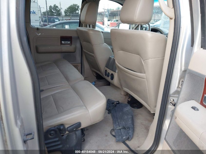 2006 Ford F150 Supercrew VIN: 1FTPW12516FA27189 Lot: 40154048