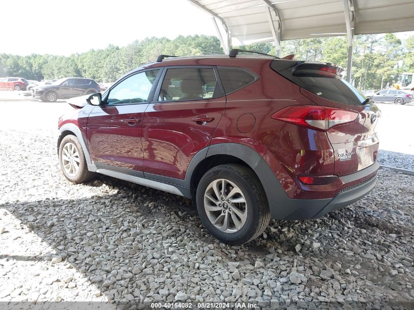 2018 Hyundai Tucson Limited/Sport And Eco/Se VIN: KM8J33A43JU600600 Lot: 40154082