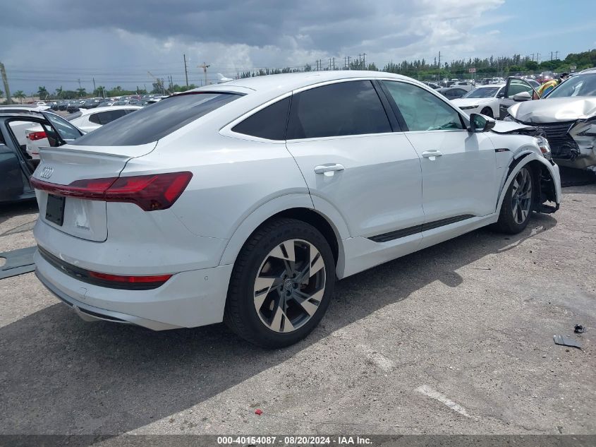 2021 Audi E-Tron Sportback Premium Plus VIN: WA12AAGE5MB002490 Lot: 40154087