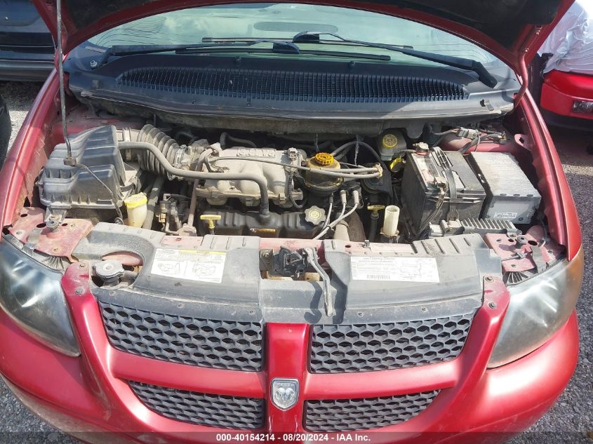 2002 Dodge Caravan Ex VIN: 2B4GP74L22R521508 Lot: 40154214