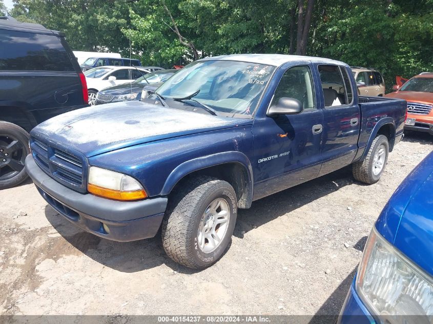 2002 Dodge Dakota Sport VIN: 1B7HL38N32S557536 Lot: 40154237