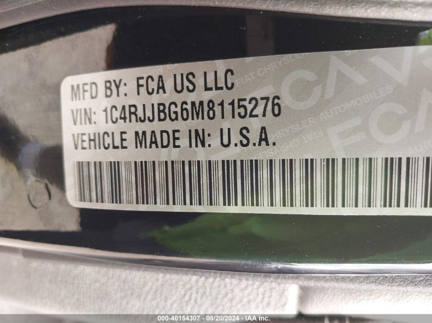 2021 JEEP GRAND CHEROKEE L LIMITED 4X2 - 1C4RJJBG6M8115276