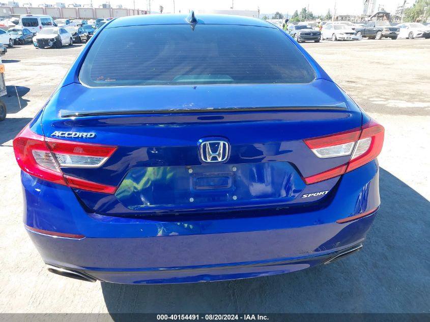 2022 Honda Accord Sport VIN: 1HGCV1F31NA008763 Lot: 40154491