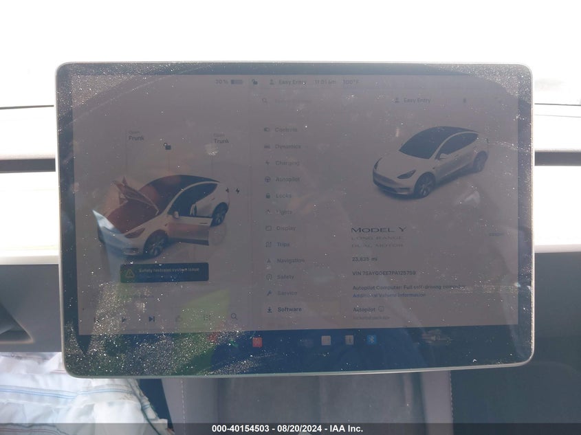 VIN 7SAYGDEE7PA125759 2023 TESLA MODEL Y