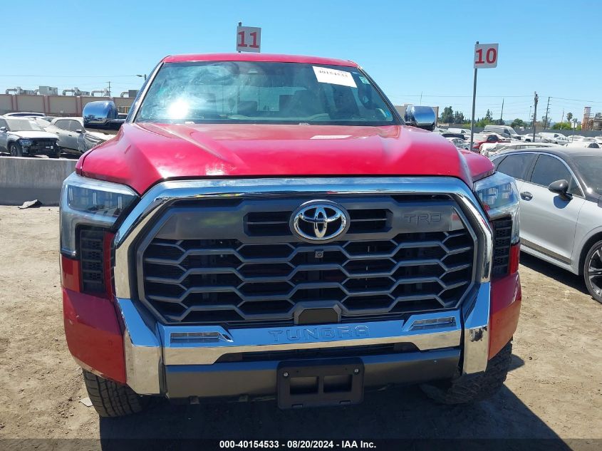 2022 Toyota Tundra Crewmax Platinum/Crewmax VIN: 5TFMA5DBXNX004885 Lot: 40154533