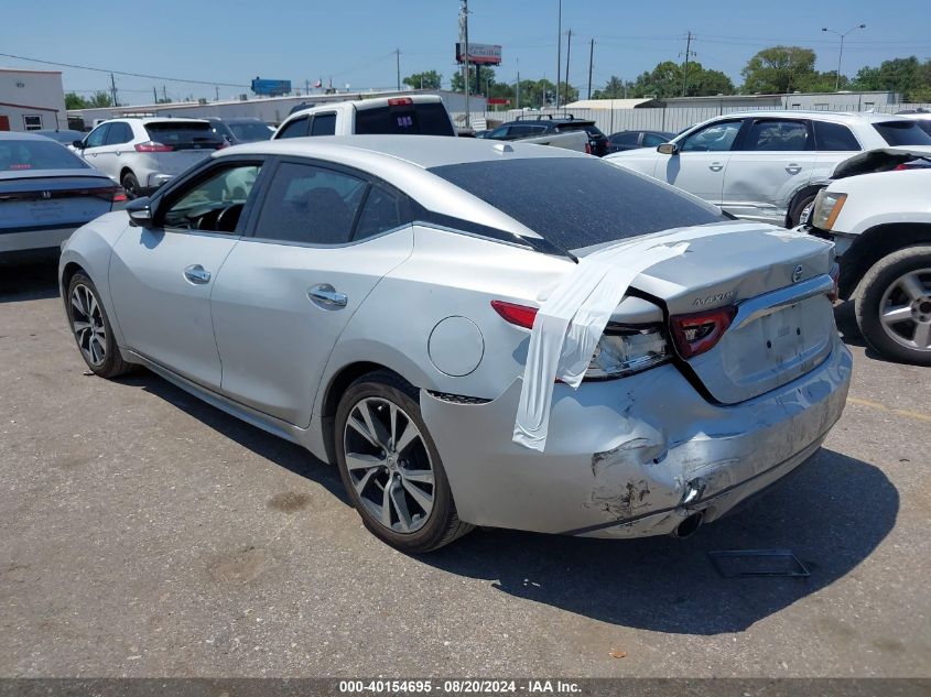 2018 Nissan Maxima 3.5S/Sv/Sl/Sr/Plat VIN: 1N4AA6AP7JC360887 Lot: 40154695