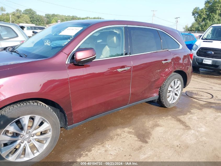 2014 Acura Mdx Technology Package VIN: 5FRYD4H42EB030095 Lot: 40154733