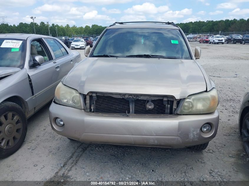 2006 Toyota Highlander Limited VIN: JTEDP21A160097472 Lot: 40154792