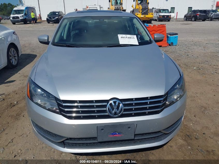 1VWCH7A3XDC095188 2013 Volkswagen Passat Sel