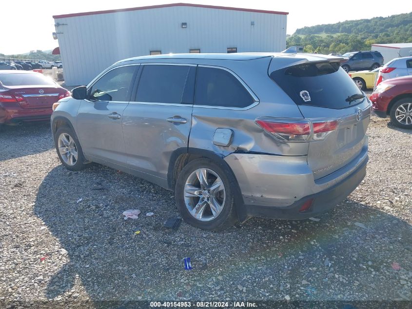 2015 Toyota Highlander Limited Platinum V6 VIN: 5TDDKRFH7FS214468 Lot: 40154953