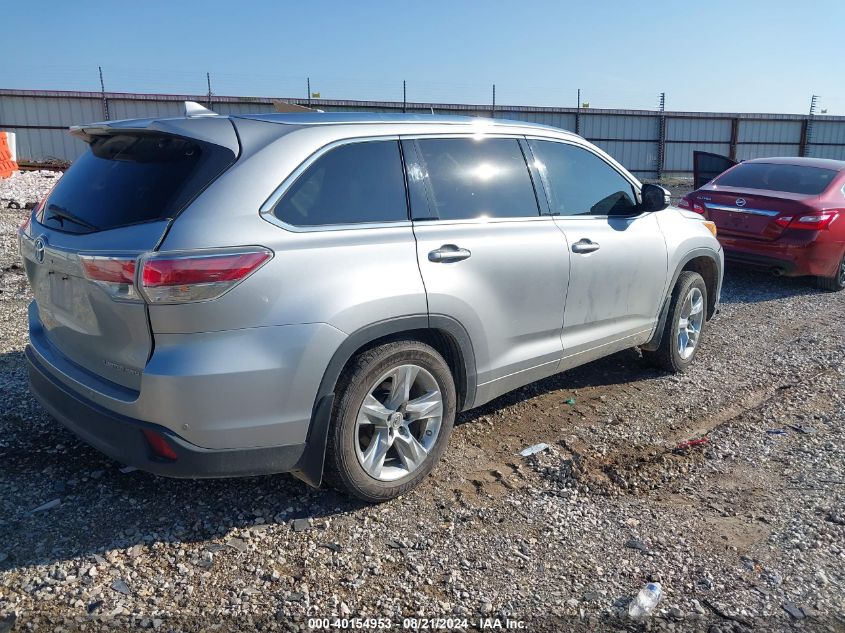 2015 Toyota Highlander Limited Platinum V6 VIN: 5TDDKRFH7FS214468 Lot: 40154953