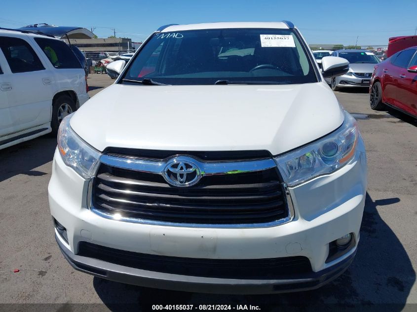 2014 Toyota Highlander Xle V6 VIN: 5TDJKRFH8ES004835 Lot: 40155037