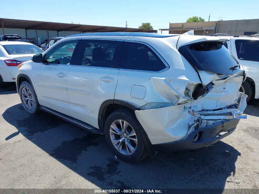 VIN 5TDJKRFH8ES004835 2014 TOYOTA HIGHLANDER no.3