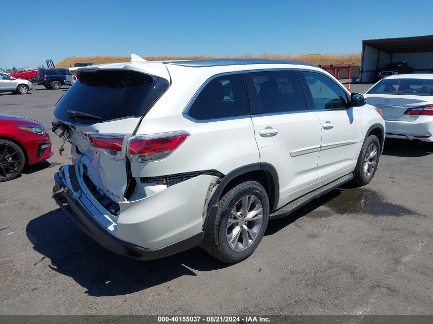 VIN 5TDJKRFH8ES004835 2014 TOYOTA HIGHLANDER no.4