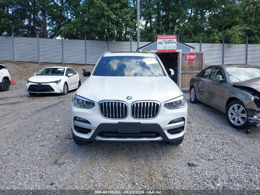 2021 BMW X3 xDrive30I VIN: 5UXTY5C08M9F57563 Lot: 40155263