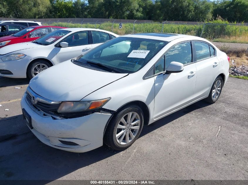 2012 Honda Civic Exl VIN: 19XFB2F99CE361129 Lot: 40155431