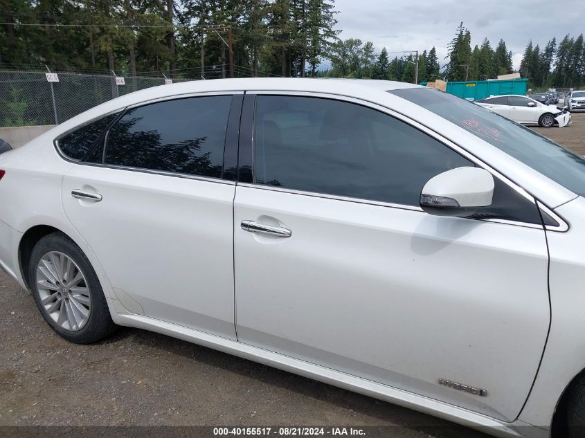 2015 Toyota Avalon Hybrid Xle Premium VIN: 4T1BD1EB1FU037892 Lot: 40155517