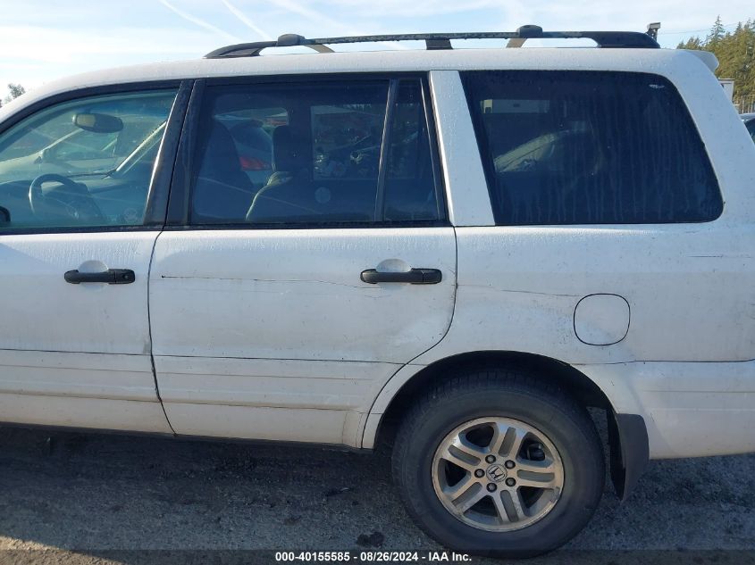 2004 Honda Pilot Ex-L VIN: 2HKYF18564H587305 Lot: 40155585