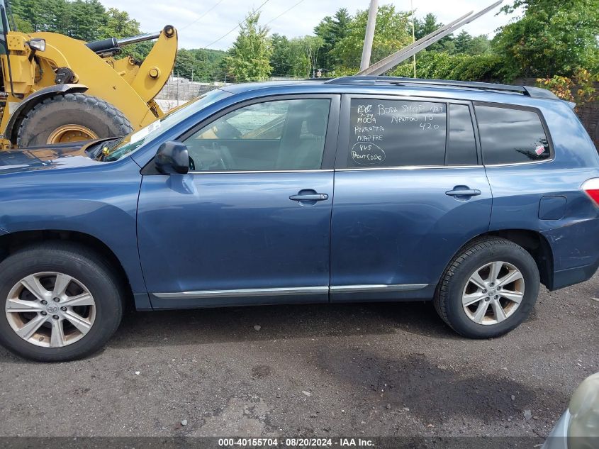 2013 Toyota Highlander Base Plus V6 VIN: 5TDBK3EH8DS247062 Lot: 40155704