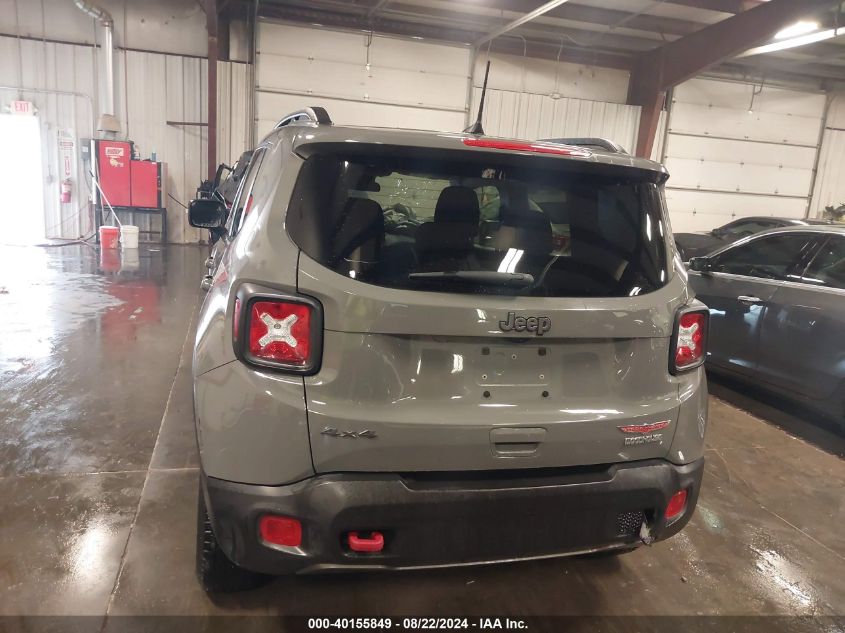 2019 Jeep Renegade Trailhawk 4X4 VIN: ZACNJBC13KPK63824 Lot: 40155849