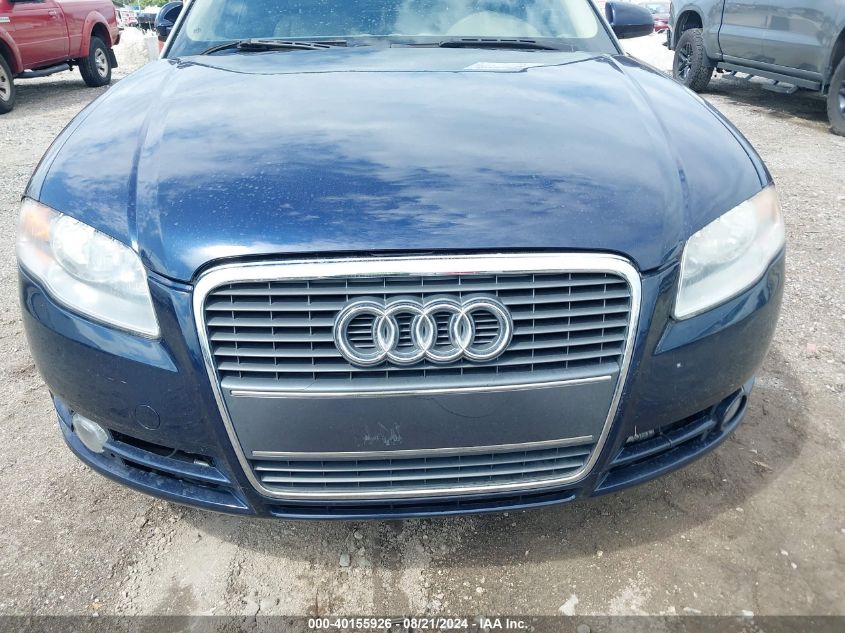 2007 Audi A4 2.0T VIN: WAUAF48H07K026338 Lot: 40155926