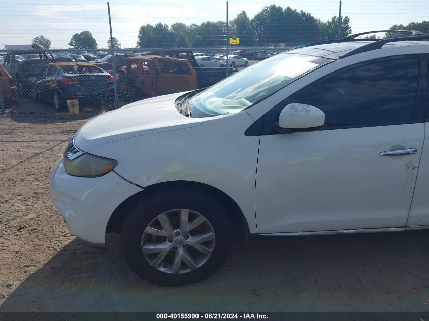 2011 Nissan Murano Sl VIN: JN8AZ1MU7BW062822 Lot: 40155990